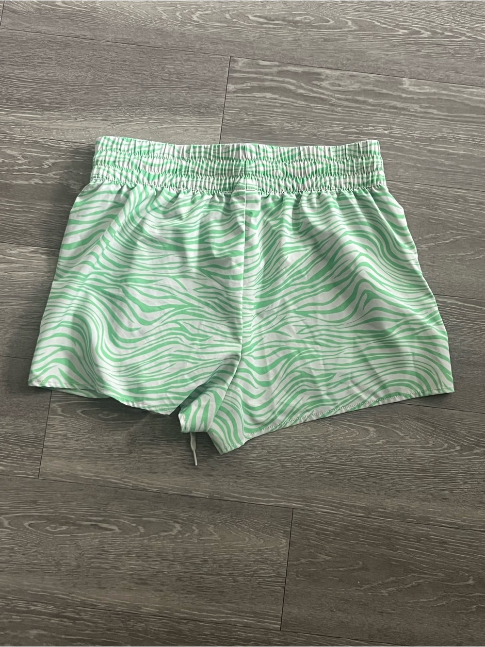 Billabong Green and White Striped Swim Shorts - Picture 2 of 3